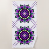 Mandala Pattern 02 in paarse Beach Towel Strandlaken (Voorkant)