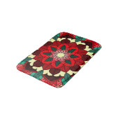 Mandala Pattern 02 in Red Bath Mat (Gekanteld)