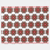 Mandala Pattern 02 in Red Fleece Blanket Deken (Voorkant (Horizontaal))