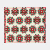 Mandala Pattern 02 in Red Fleece Blanket Deken (Voorkant (Horizontaal))