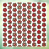 Mandala Pattern 02 in Red window cling Raamsticker (Vel 3)