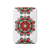 Mandala Pattern 02 in rood Badmat (Voorkant Verticaal)