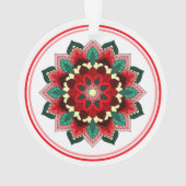 Mandala Pattern 02 in rood Ornament (achterkant)