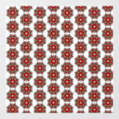Mandala Pattern 02 in rood Raamsticker (Vel)