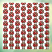 Mandala Pattern 02 in rood Raamsticker (Vel 3)