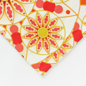 Mandala Pattern, Brick Red, Rust, Gold Fleece Deken (Hoek)