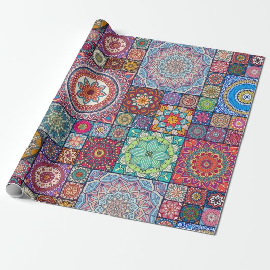 Mandala Pattern Cadeaupapier (Uitgerold)