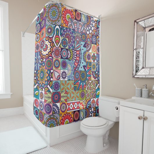 Mandala Pattern Douchegordijn (In situ)