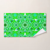 Mandala Pattern, Emerald Green en Peacock Bad Handdoek (Handdoek)