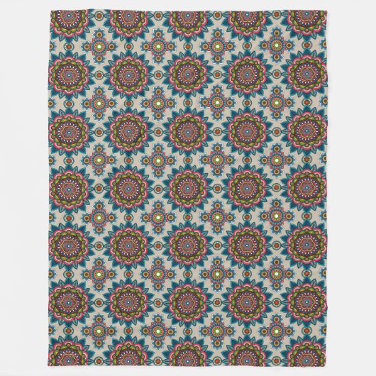 Mandala Pattern Fleece Blanket Deken (Voorkant)
