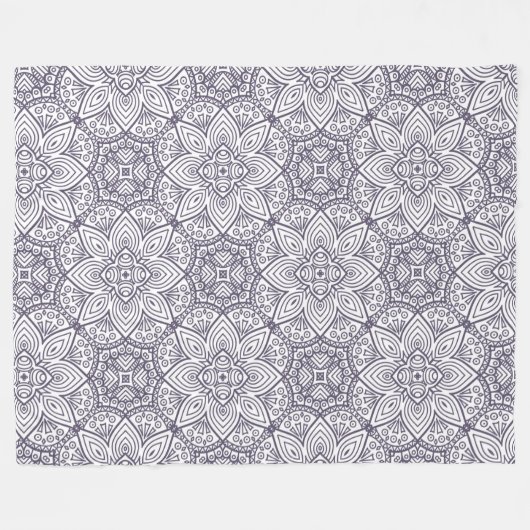 Mandala Pattern Fleece Deken (Voorkant (Horizontaal))