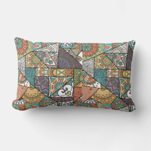 Mandala Pattern in Patchwork Quilt Design (browns) Kussen