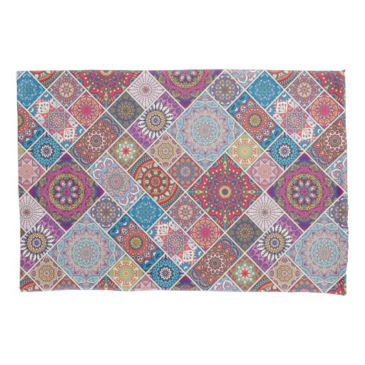 Mandala Pattern Kussensloop (Voorkant-Links)