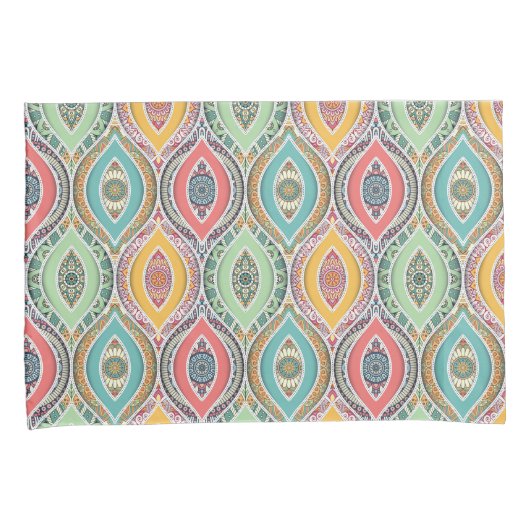 Mandala Pattern Kussensloop (Voorkant-Rechts)