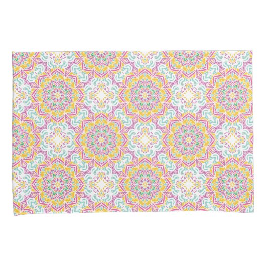 Mandala Pattern Kussensloop (Voorkant-Rechts)