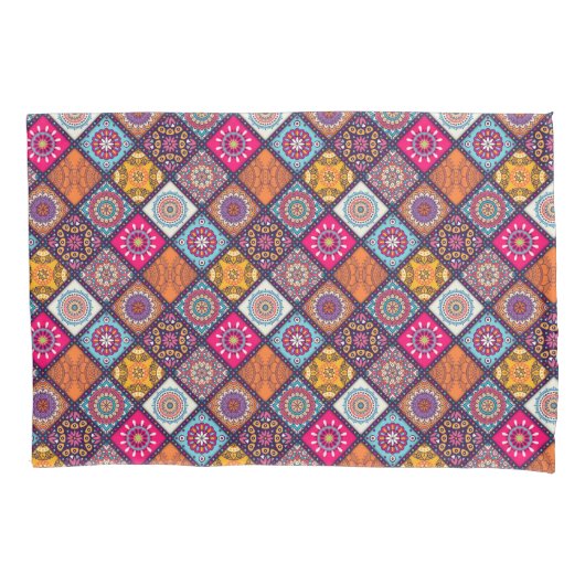 Mandala Pattern Kussensloop (Voorkant-Links)