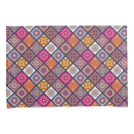 Mandala Pattern Kussensloop (Voorkant-Rechts)