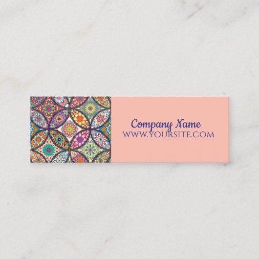 Mandala Pattern - Merchandise Label, Visitekaartje (Voorkant)