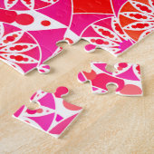 Mandala Pattern, Shades of Pink and Coral Legpuzzel (Zijkant)