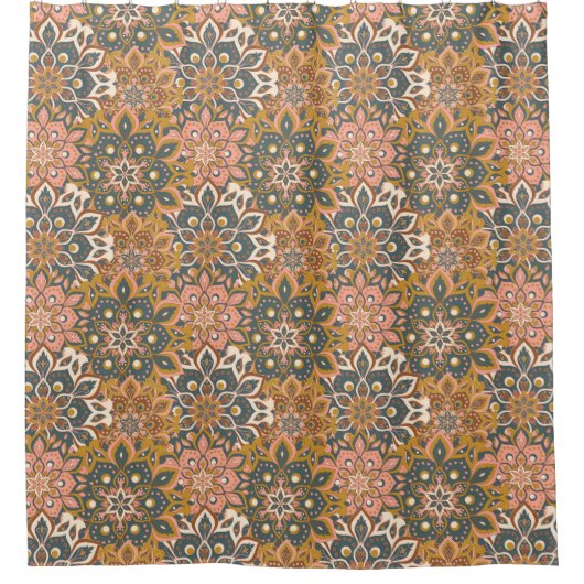 Mandala Pattern Shower Curtain Douchegordijn (Voorkant)