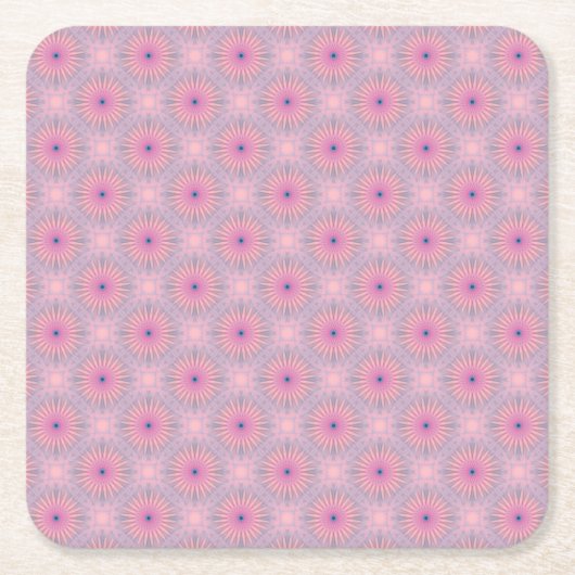 Mandala Pattern Vierkante Kartonnen Onderzetter (Voorkant)