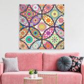 Mandala Pattern - Wrapped Canvas Afdruk (Insitu (Woonkamer))