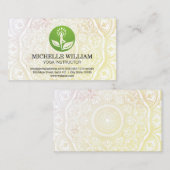 Mandala Pattern | Yoga Leaf Logo Visitekaartje (Voorkant / Achterkant)