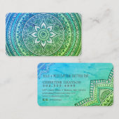 Mandala Pattern Yoga Meditation Visitekaartje (Voorkant / Achterkant)