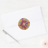 Mandala Peace Classic ronde Sticker, glanzend Sticker (Envelop)