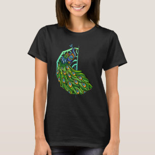 Mandala Peacock Cute Birds Animal Grafisch T-shirt