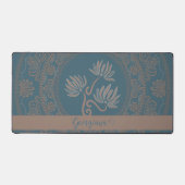 Mandala personnalisé doré et sarcelle de style roc (Recto)