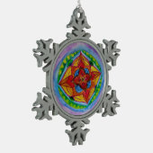 Mandala Pewter Sneeuwvlok Decoratie (Links)