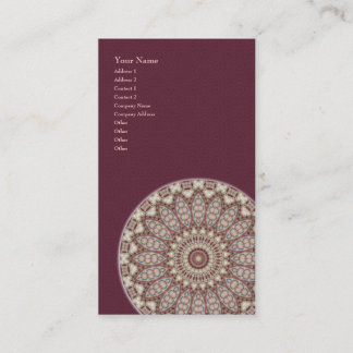Mandala piqué de confort - carte de visite