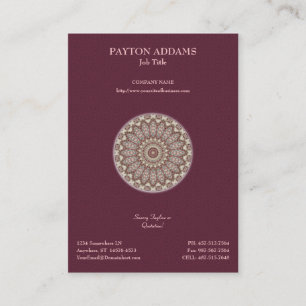 Mandala piqué de confort - carte de visite