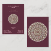 Mandala piqué de confort - carte de visite (Devant / Derrière)