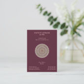 Mandala piqué de confort - carte de visite (Debout devant)