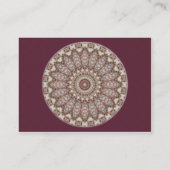 Mandala piqué de confort - carte de visite (Dos)