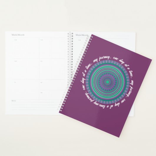 Mandala Planner hebdomadaire/mensuel (Devant avec enveloppe)