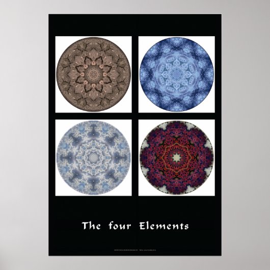 Mandala print - "De vier elementen" (Voorkant)