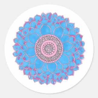Mandala Print Ronde Sticker