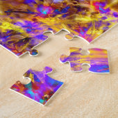 Mandala Psychedelic Trippy Hippie Color Splash Legpuzzel (Zijkant)