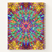 Mandala Psychedelic Trippy Hippie Color Splash Notitieboek (Achterkant)