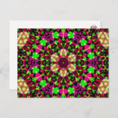 Mandala psychédélique #13 Carte postale (Devant / Derrière)