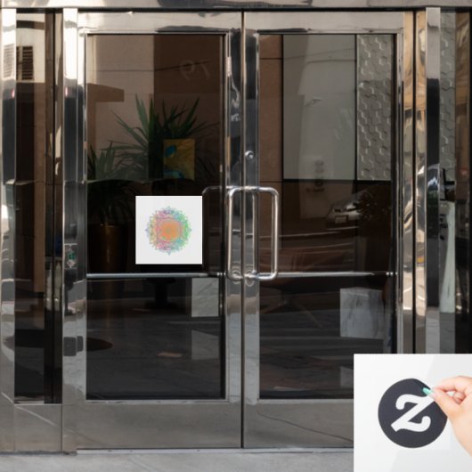 Mandala Raamsticker (Kantoordeur)