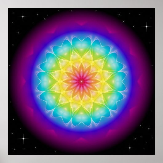 Mandala Rainbow I Poster (Voorkant)