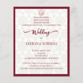 Mandala rangoli-olifantenbudget huwelijksuitnodigi (Achterkant)