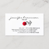 Mandala Red Dot Japanse Koi Fish Visitekaartje (Achterkant)