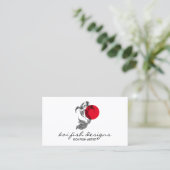 Mandala Red Dot Japanse Koi Fish Visitekaartje (Staand voorkant)