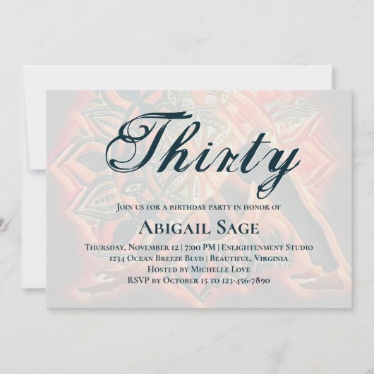 Mandala Red, zwart, bruine Yoga-feestdag Kaart (Voorkant)