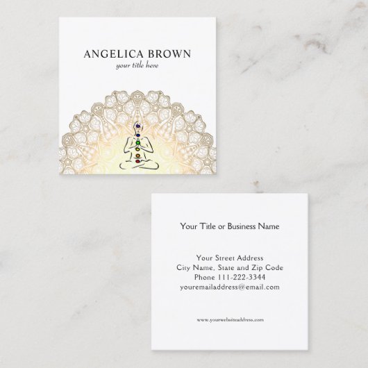 Mandala - Reiki Master met het Visitekaartje van C (Voorkant / Achterkant)